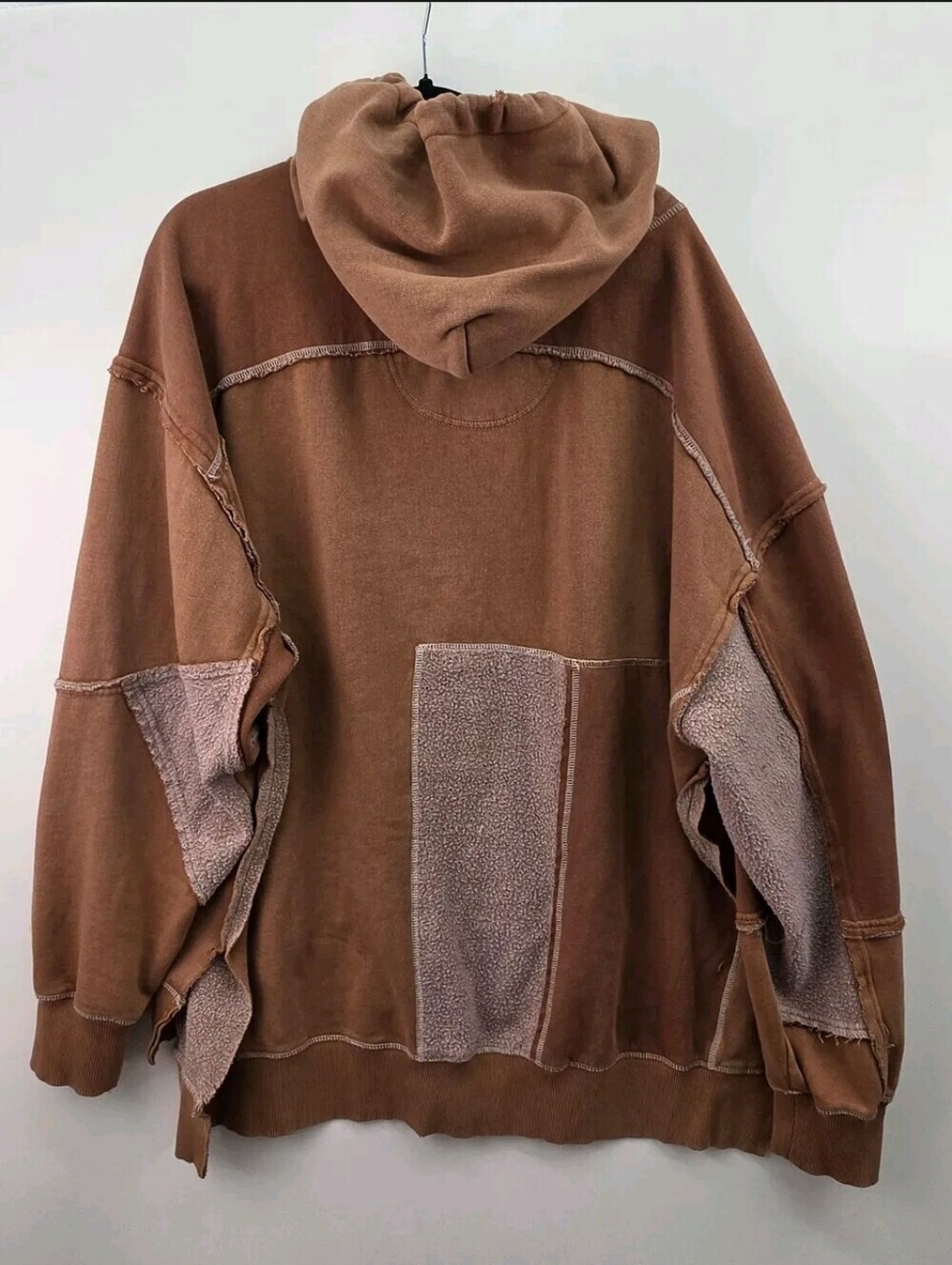 Free People We The Free Legacy Hoodie Large Oversized Patchwork Size: L - Picture 5 of 5